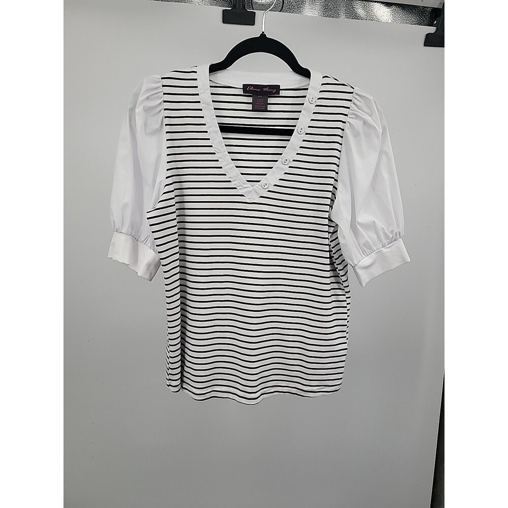 Elena Wang Top Sz S Office Career Preppy Professional Work Teacher Beachy